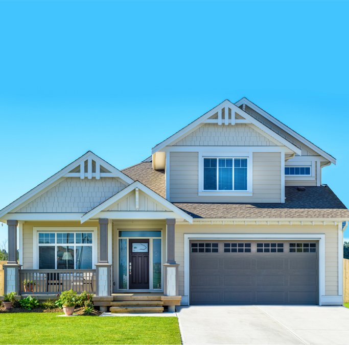 Corner lot house with lawn for sale